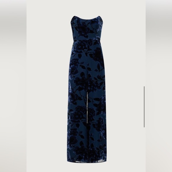 Hutch Sonnie Jumpsuit Blue Floral Velvet - Picture 5 of 16